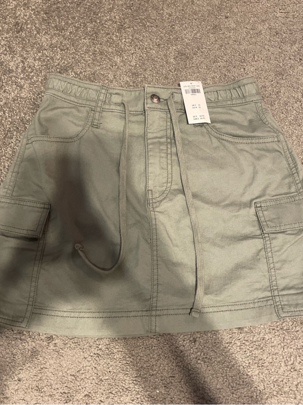 NWT Hollister Olive Green Utility Mini Skirt